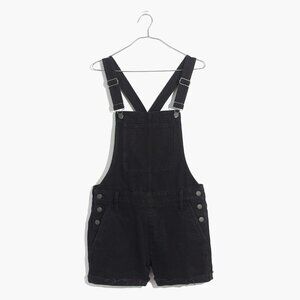 MADEWELL ADIRONDACK OVERALLS - Size S Washed Black Short Overalls